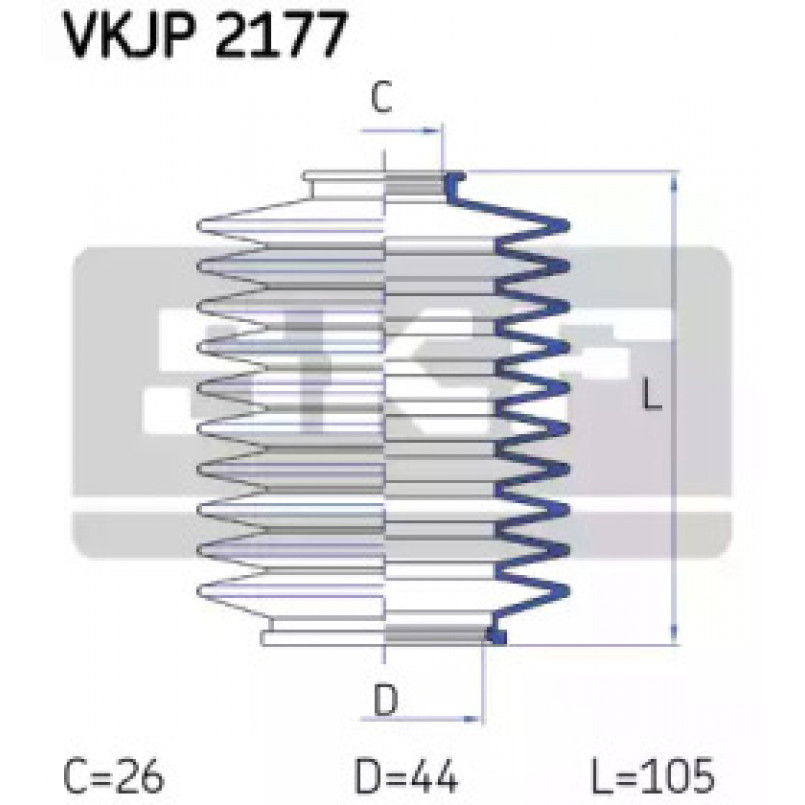 VKJP 2177 SKF - Пильовик привідного валу